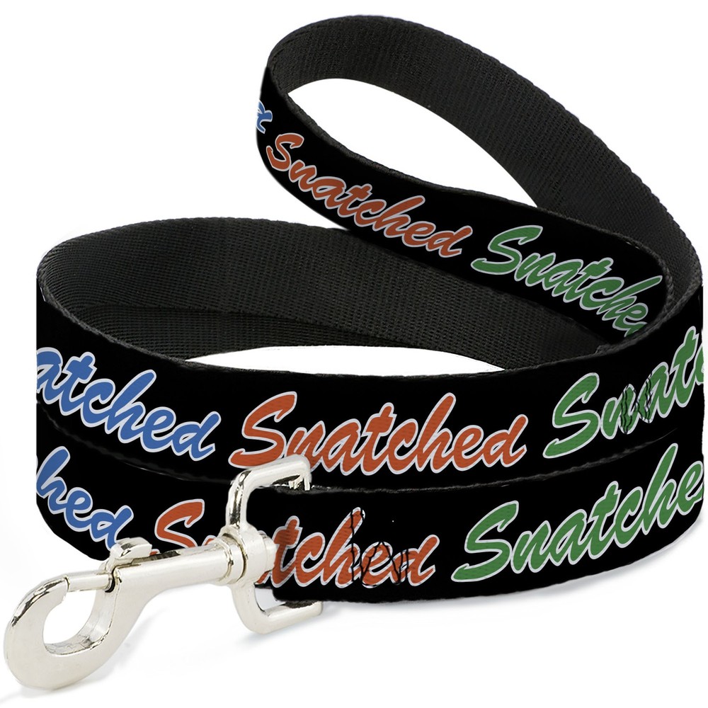 Dog Leash SNATCHED Script Black/Multi Color