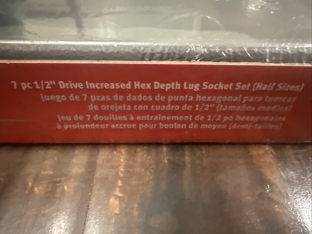 For Snap On 307LSDM 7pc 1/2 Drive Increase Hex Depth Lug Socket Set Half/size
