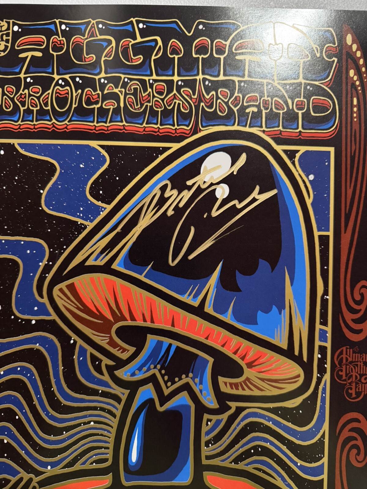 Amazing Allman Brothers Signed Concert Poster Butch Trucks Beacon Theater JSA