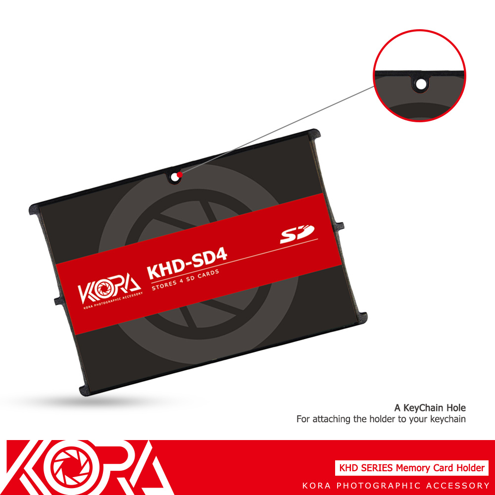 KORA Ultra-Slim Memory Card Case Holder Storage Protector fits 4SD Cards Compact