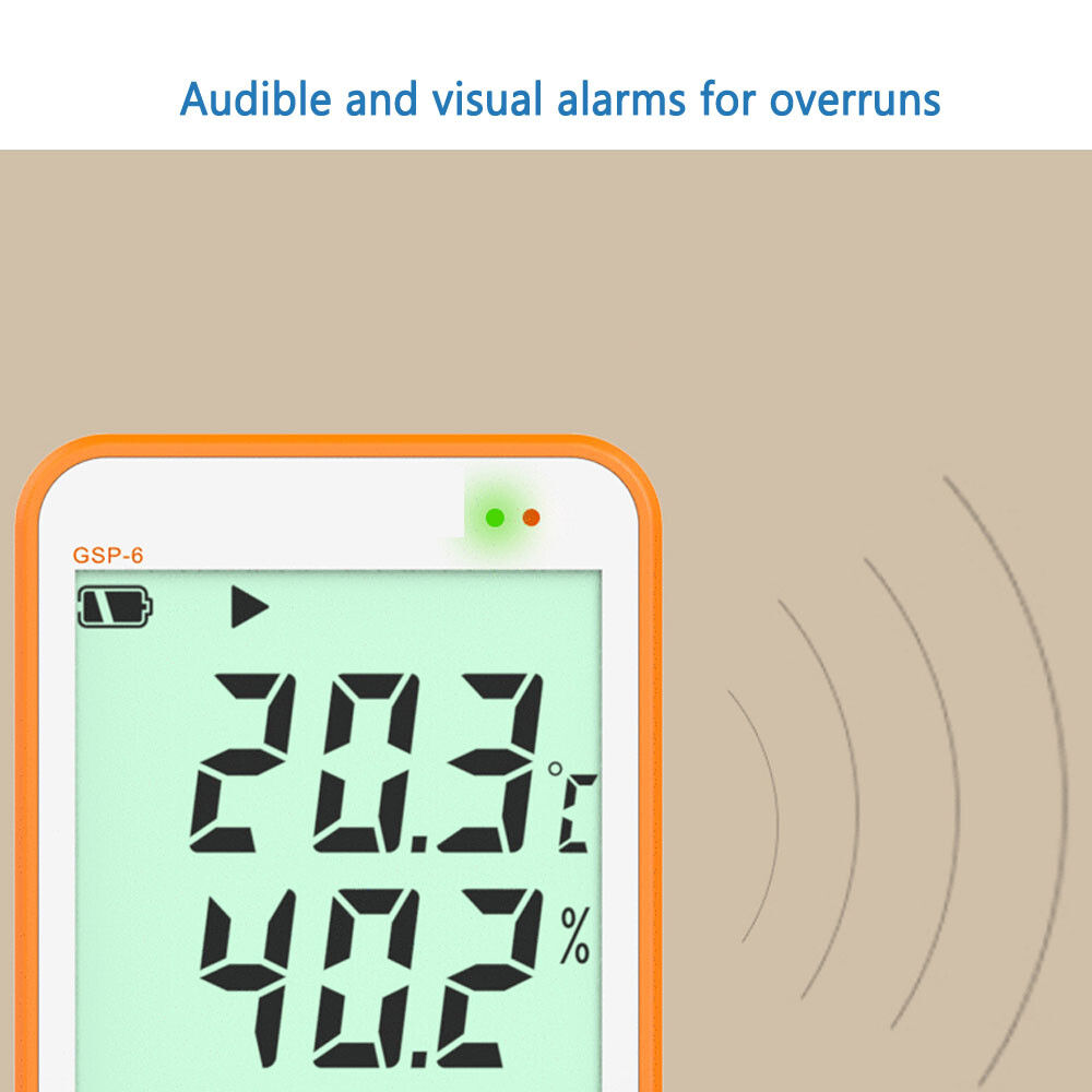 LED Digital Temperature Logger Temperature Hygrometer Data PDF Report Display