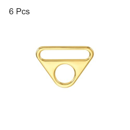 Triangle Buckle Adjuster, Triangle D Ring Adjuster Connector 1.5" K Gold