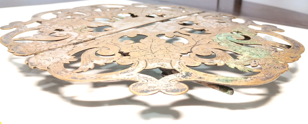 Vintage BSCEP silver-plated adjustable serving trivet