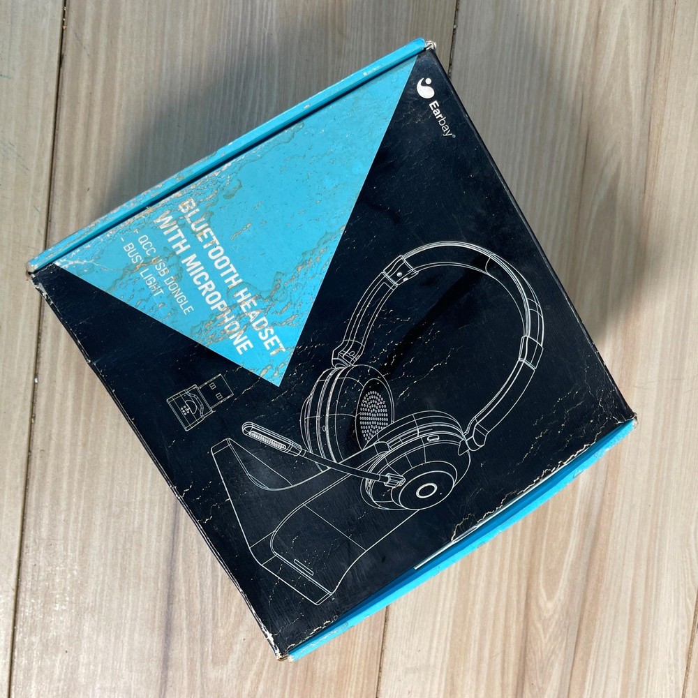 Earbay Headset Wireless Bluetooth with Microphone, Charging Base & USB Dongle