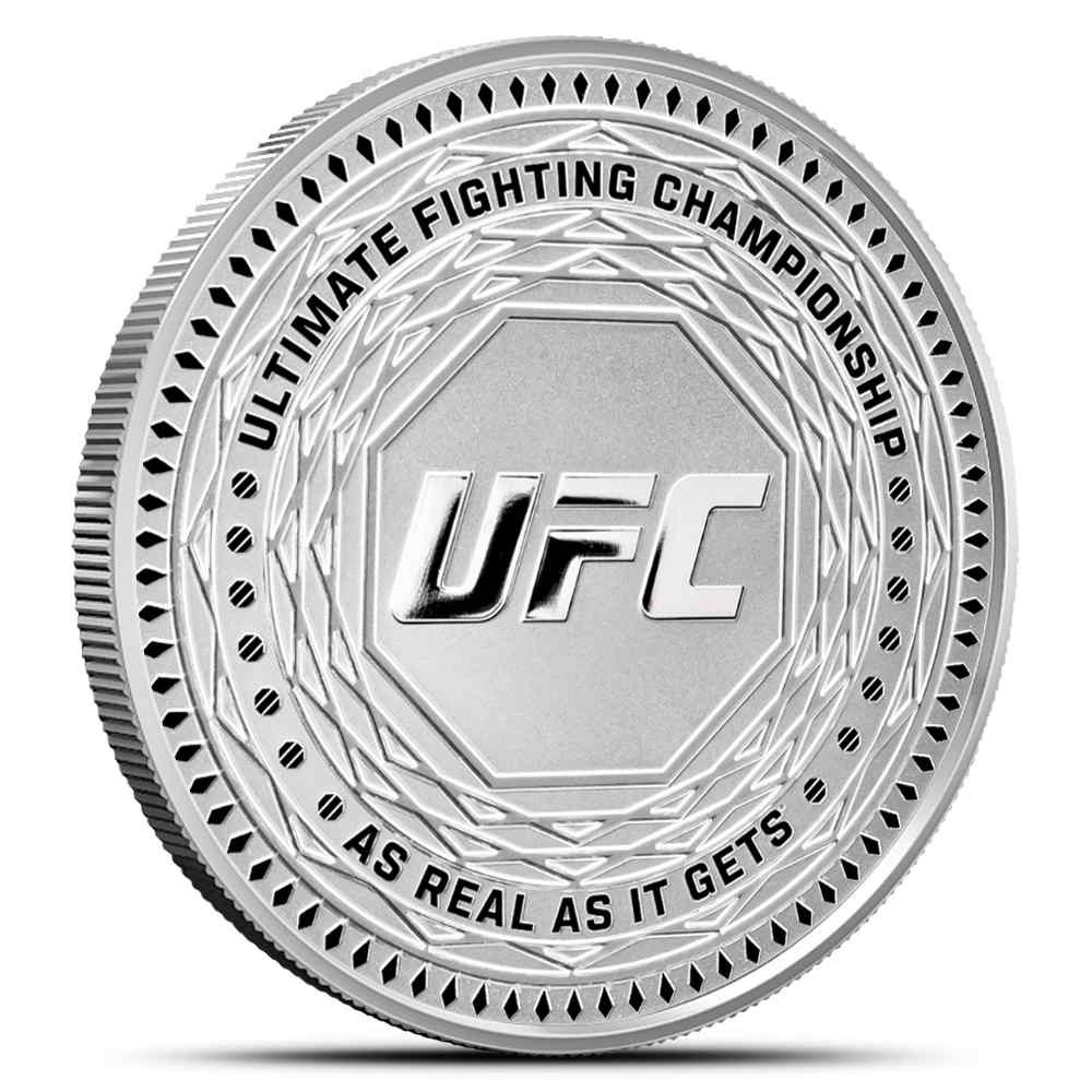 1 oz Reverse Proof Texas Mint UFC Georges St-Pierre Silver Round (Capsule, Box)