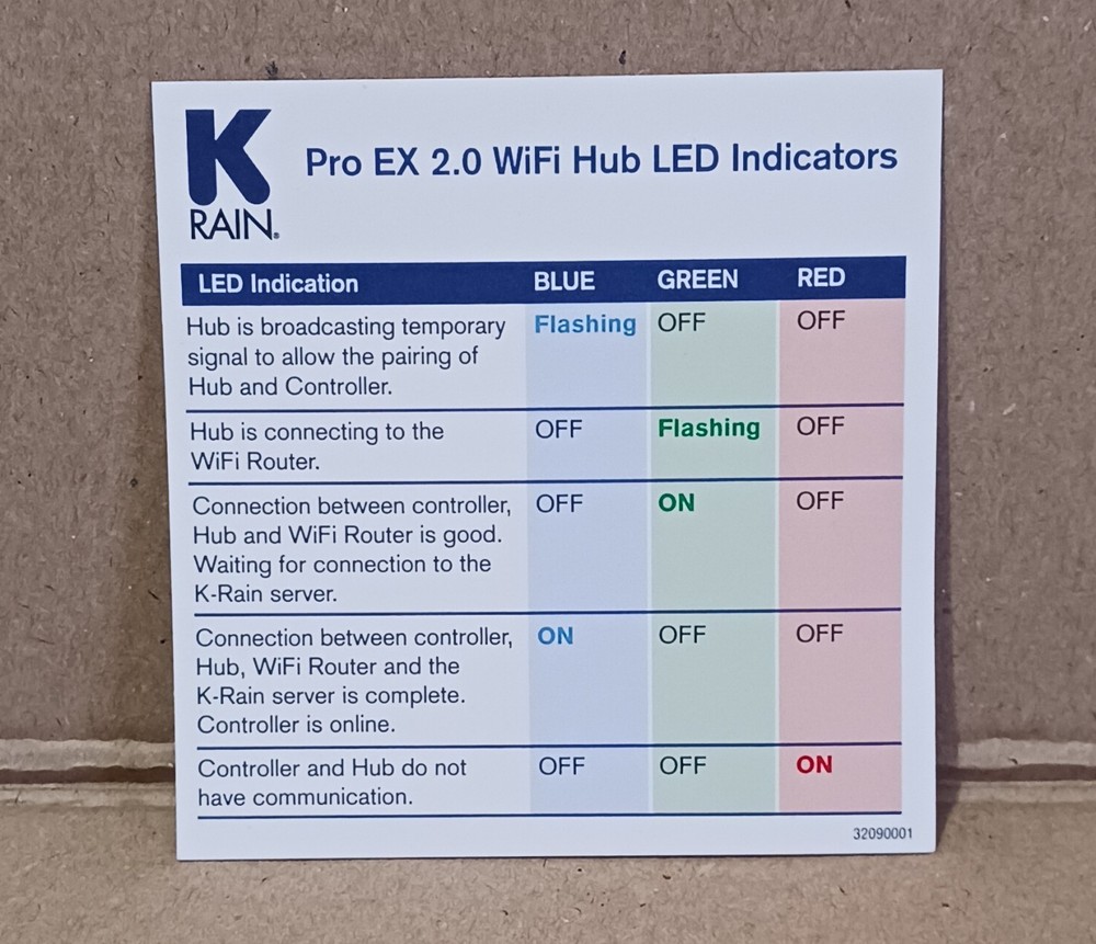 K Rain ProEx Controller 2.0 WiFi Hub NEW