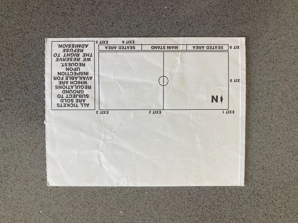 Stevenage Borough v Runcorn 1998-99 Match Ticket