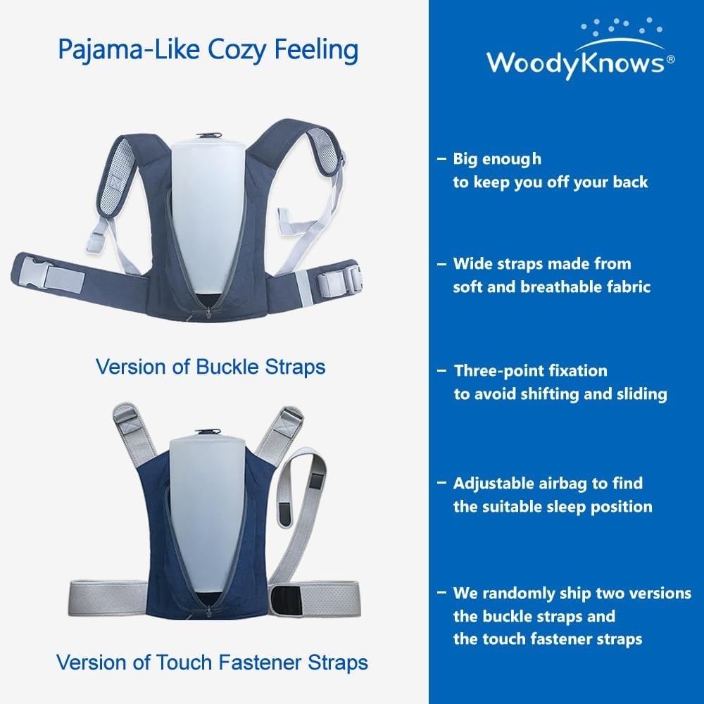 Side-Sleeping Backpack, Sleep Position Trainer, Sleeping on The Side Alleviat...