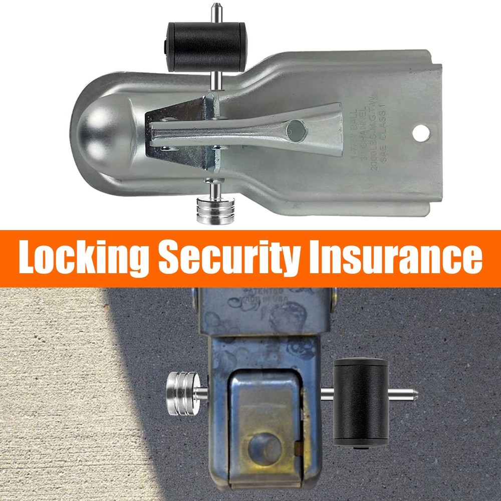 CZC AUTO Trailer Tongue Coupler Lock Adjustable 2 Pack, Silver