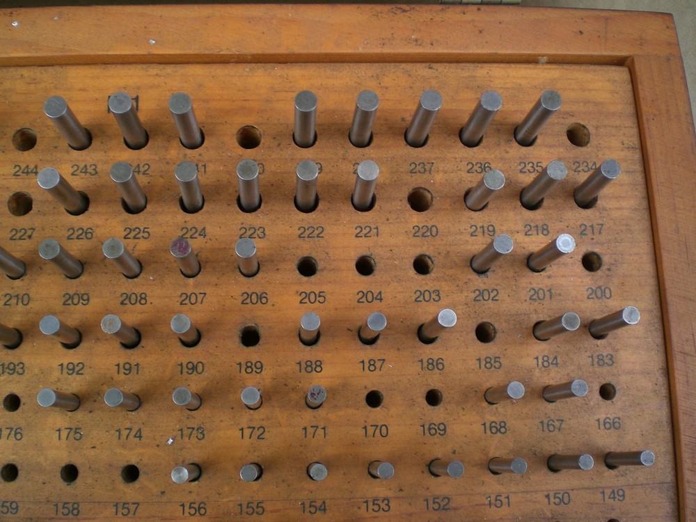 Meyer M-1 Plus Pin gage set .061 - .251 incomplete