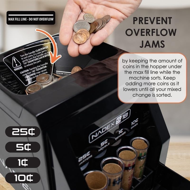 S18 Manual Coin Sorter and Wrapper