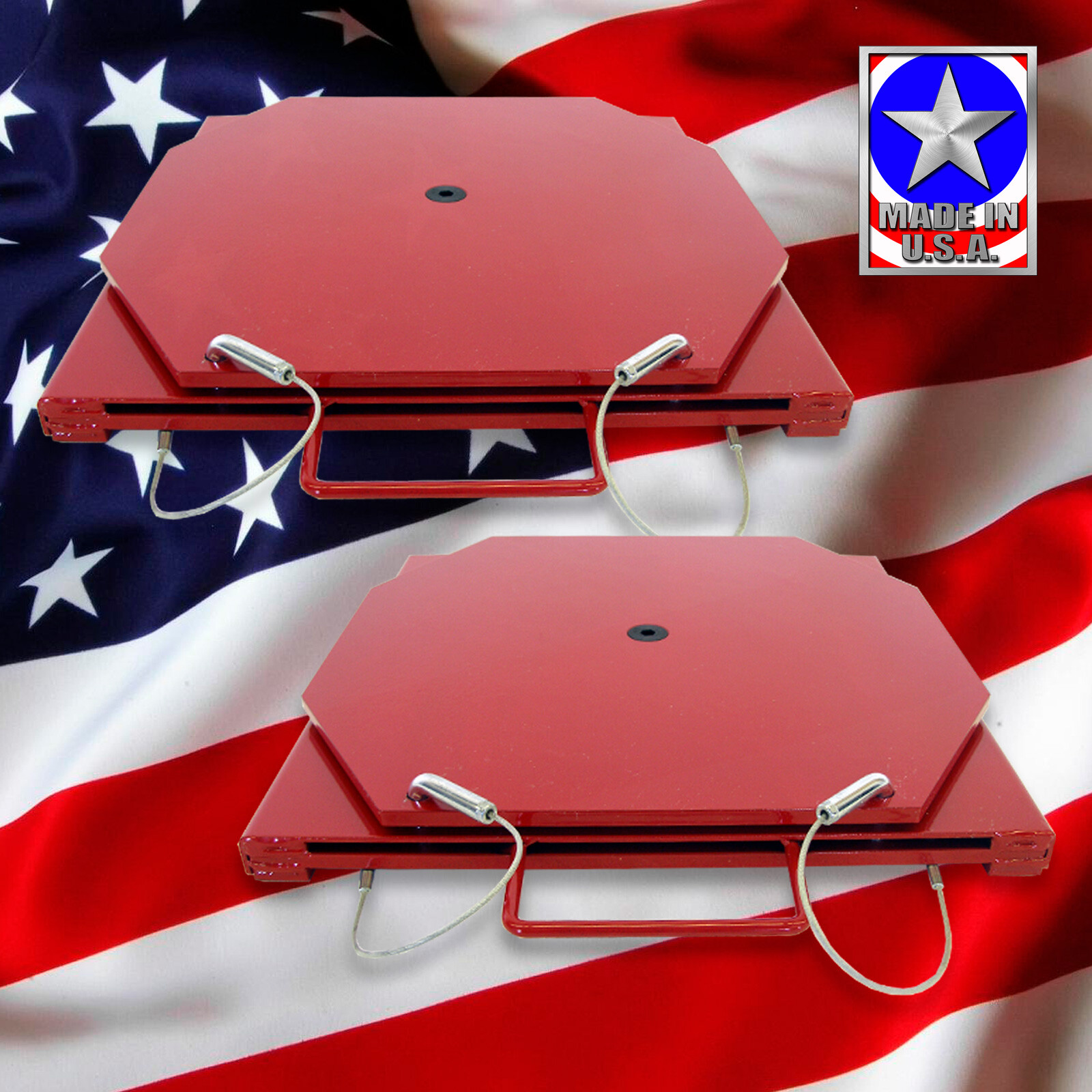 Alignment Turn Plate Table Set Red Steel Passenger Car Truck Hunter FMC Rack USA