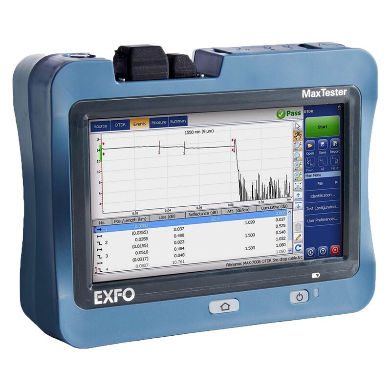 EXFO Max715B Portable Optical Time Domain Reflectometer with 7" Touch Screen ot2
