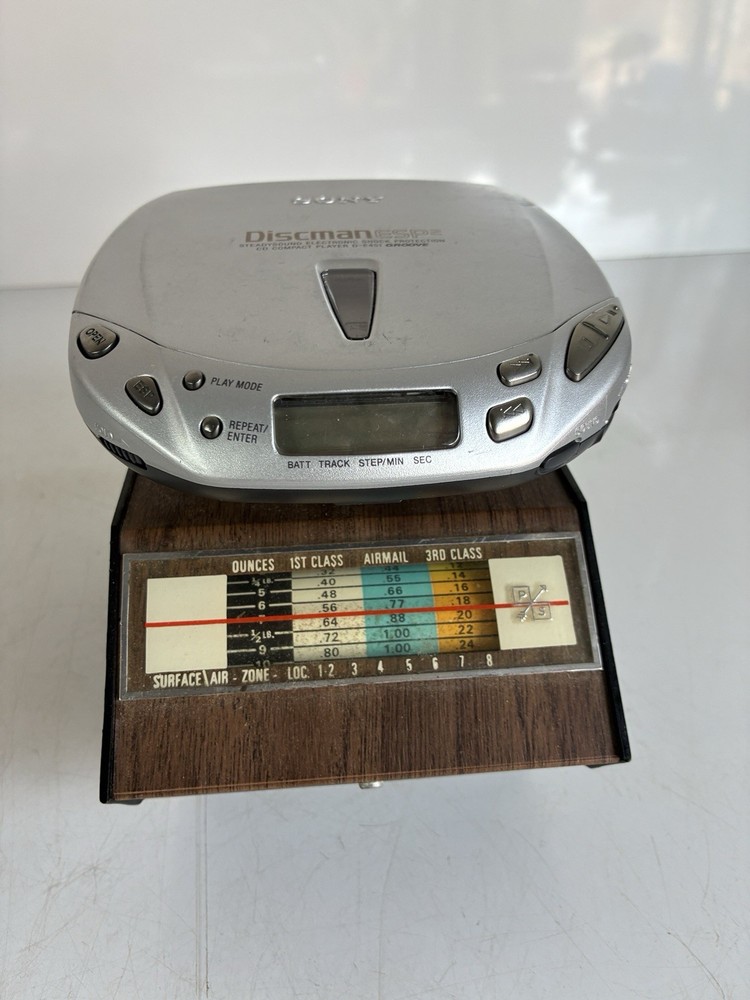 Sony Discman D-E401 Groove CD Player ESP2 Silver - TESTED WORKS