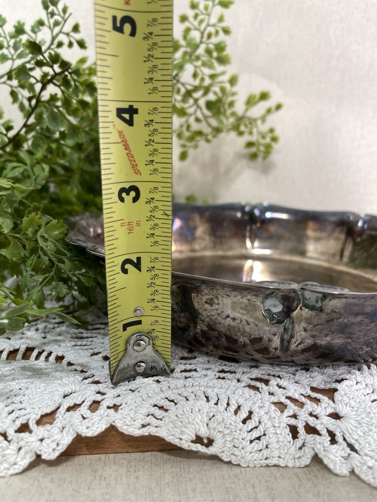 Vintage Oneida Silverplate Serving Dish Acorn Trim 9 Inch