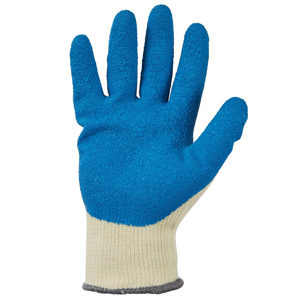 Ironton Latex-Coated Work Gloves, Blue/Gray, Large