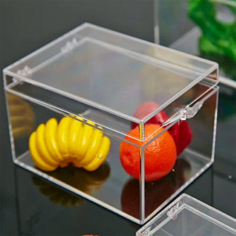 Mini Box Square Cube Clear PC Small Boxes Storage Compartment Plastic PC Box