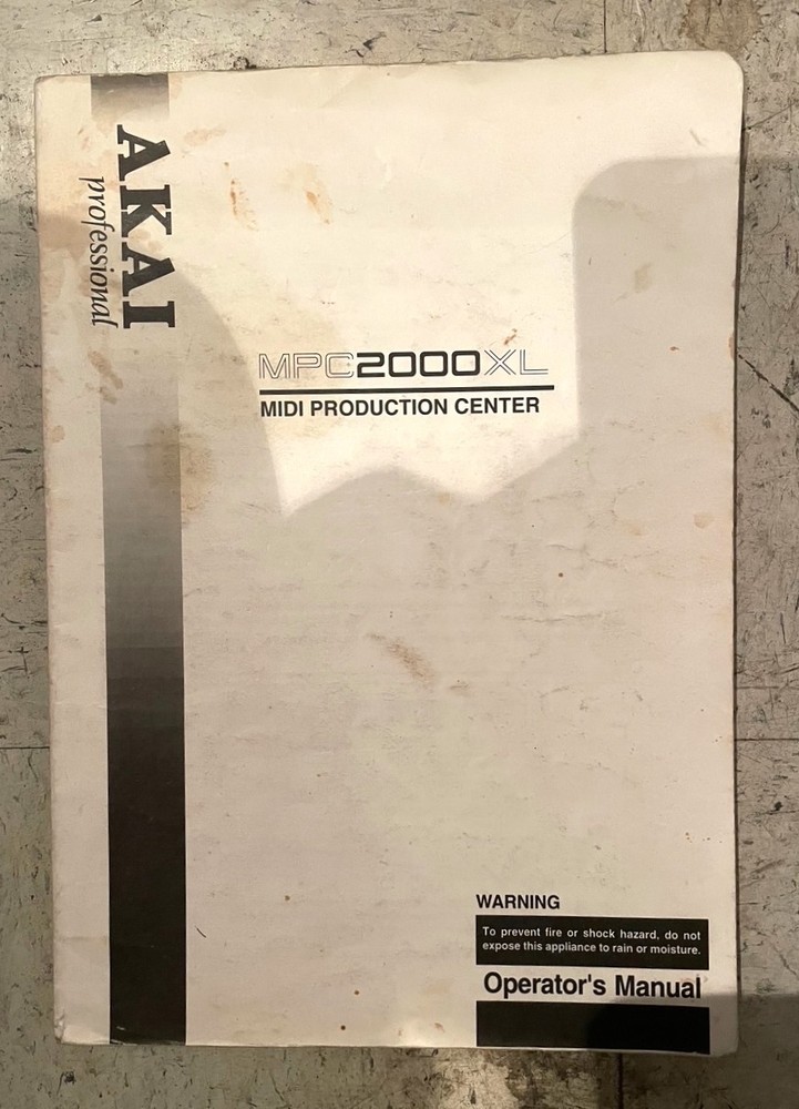 Akai MPC2000XL Operator's Manual