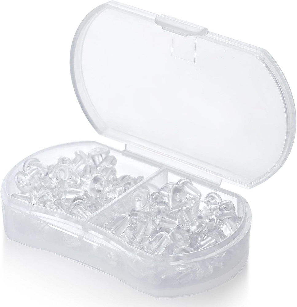 Silicone Earring Backs,70Pcssoft Clear Earring Backs for Studs/Droopy Ears