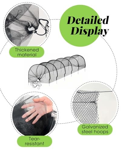 2-Pack Garden Tunnel Shade Net Cover 10 ft Portable Greenhouse