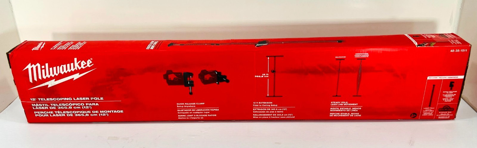 Milwaukee 12ft Telescoping Laser Pole 48-35-1511