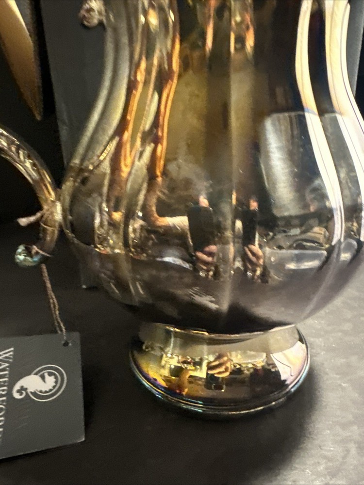 Waterford Silver Plated Pitcher 8” Fine Silver Gifts w/ Tag & Box #P