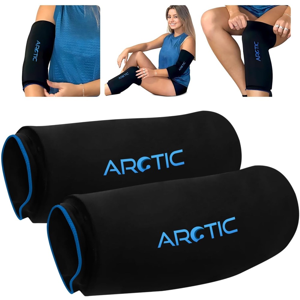 Value 2 Pack - Cold Therapy Compression Ice Sleeve, Knee Ice Pack Wrap for In...