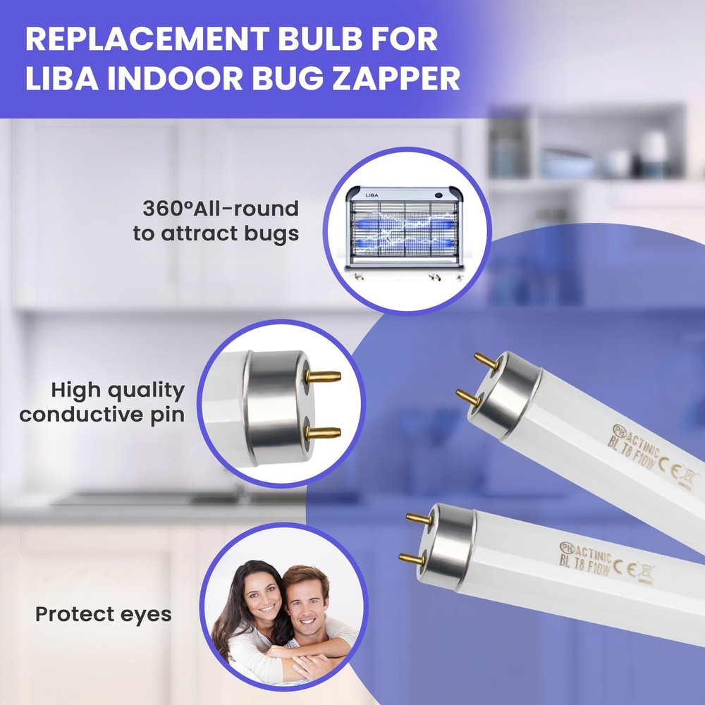 LiBa Bug Zapper Replacement Bulb Light Tube 10W for 20W Electronic Bug Zapper...