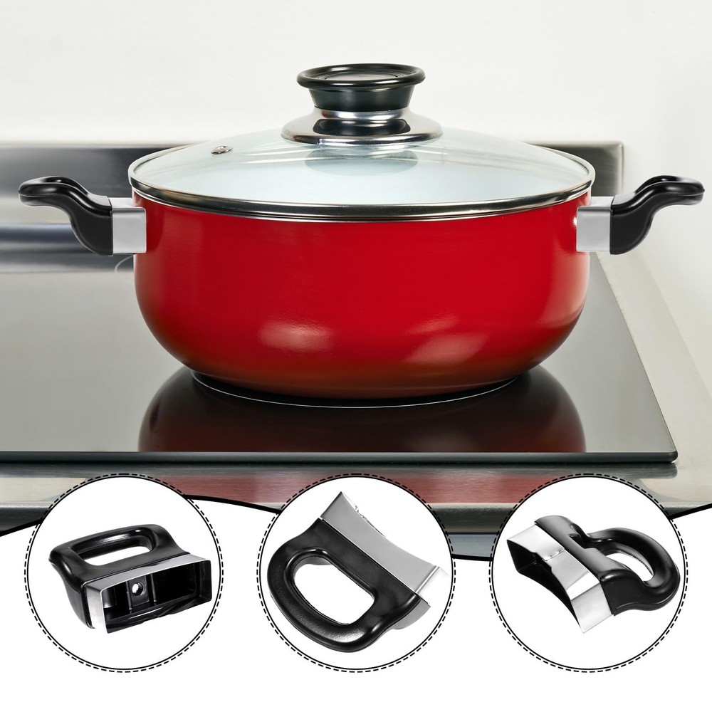 Giantree 2 Pcs Pot Short Side Handles, Replacement Handle, Black