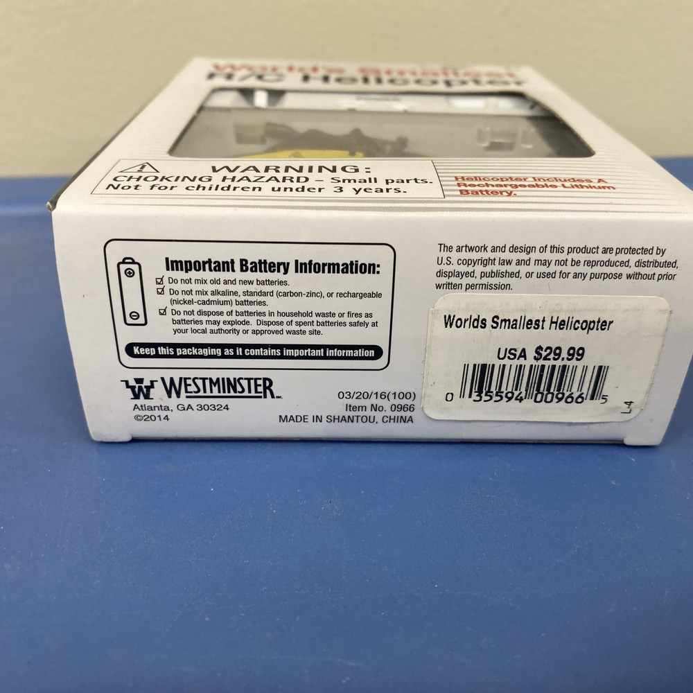 World’s Smallest R/C Helicopter