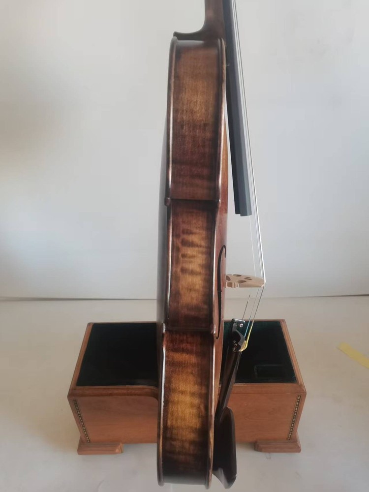 Master 4/4 violin Stradi model 1pc Solid flamed maple back spruce top 0056