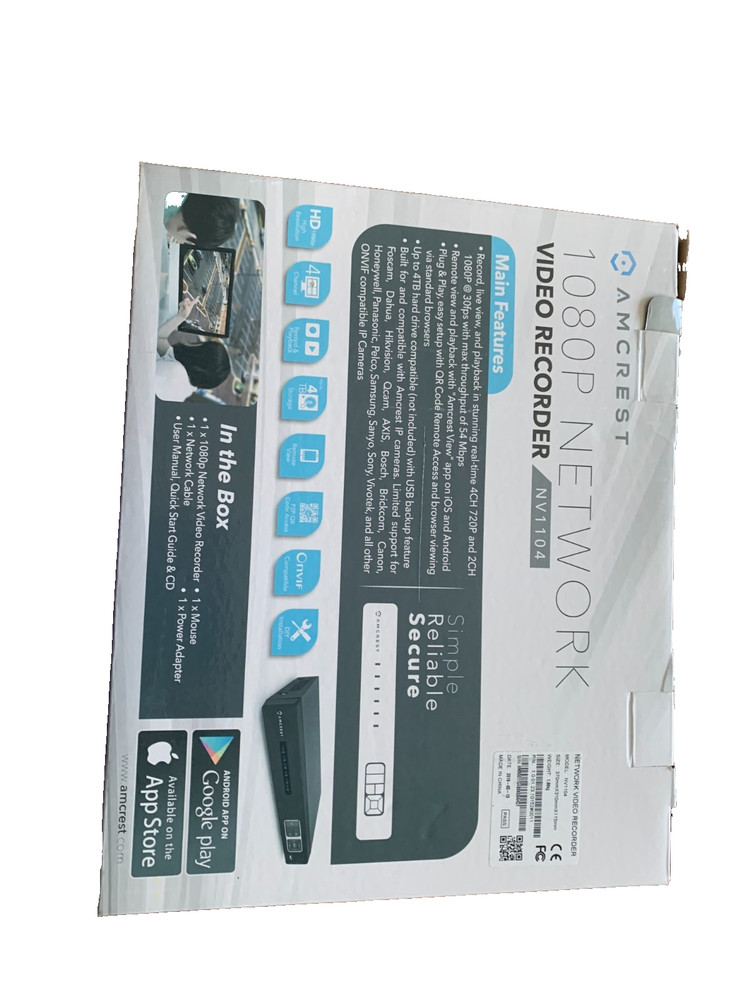 Amcrest Video Recorder. 1080P Network. NV1104.