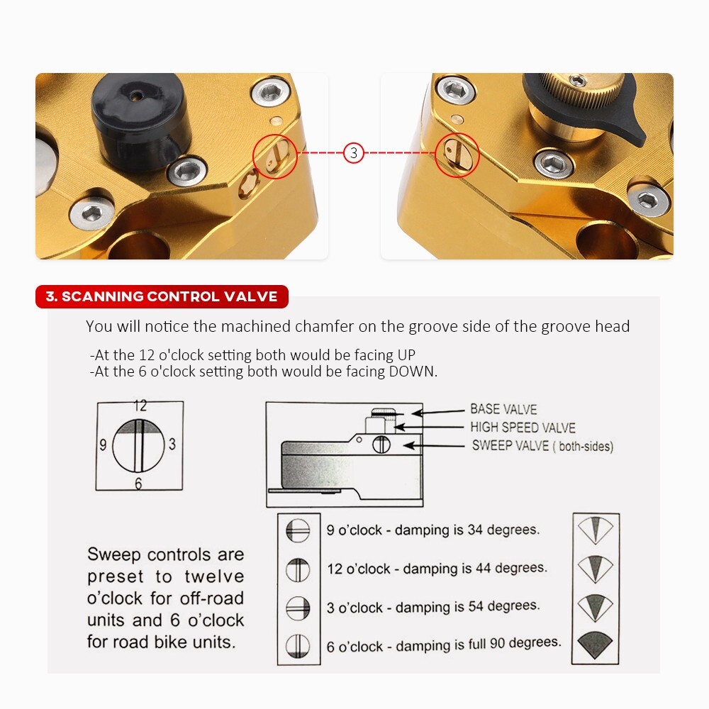 Universal Adjustable Steering Damper Stabilizer Safety Control Motorcycle