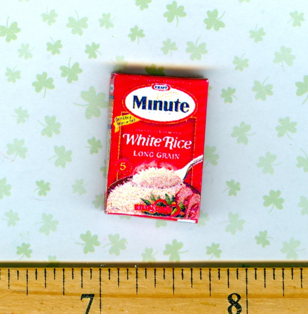 Dollhouse Miniatures Size White Rice Box