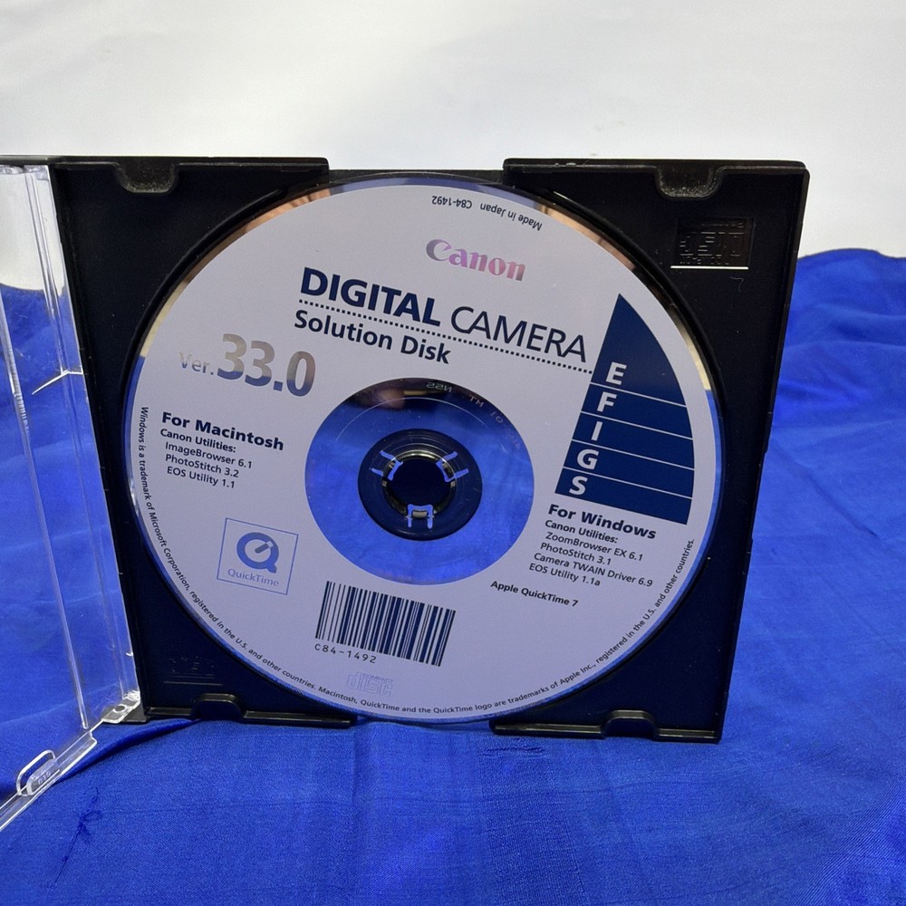Canon Digital Camera Solution Disk 33.0 For Macintosh and Windows