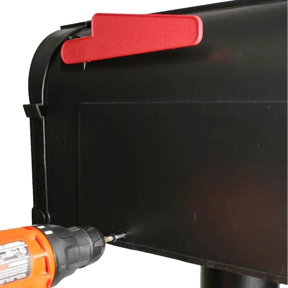 Large, Madison Mailbox and Post Kit, Black