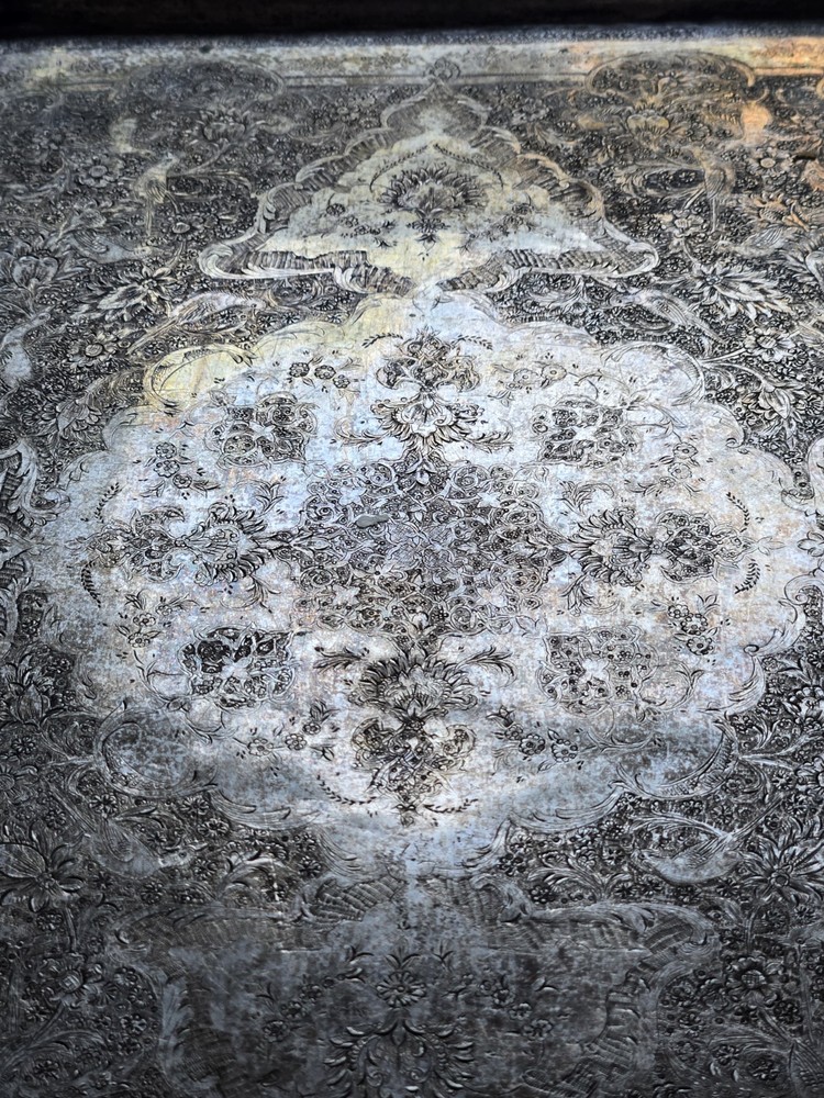 EXCEPTIONAL GENUINE ANTIQUE MIDDLE EASTERN SILVER TRAY
