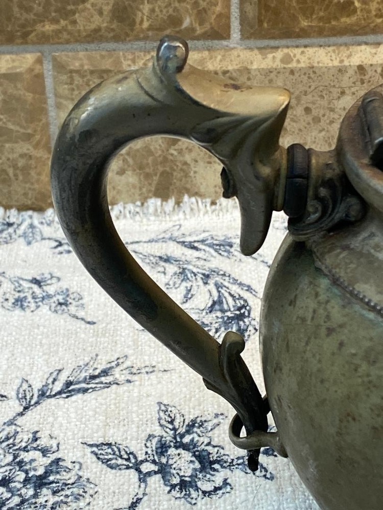 ANTIQUE MANNING BOWMAN & CO. #3 COFFEE/TEA POT ?PEWTER?