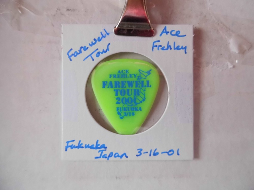 KISS "ACE FREHLEY" 3/16/01 GUITAR PICK~READ DESCRIPTION #9 ~9