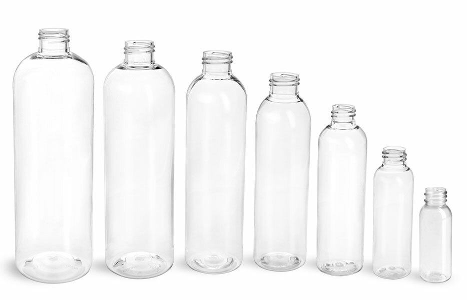 10 pack New 4 Oz Empty Plastic CLEAR PET Bottles without caps