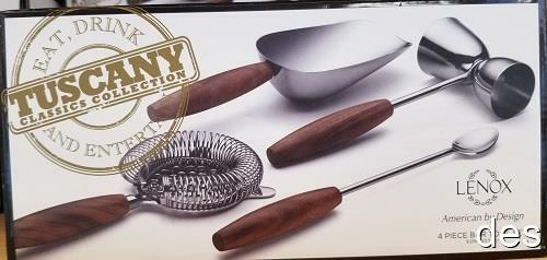 Lenox TUSCANY CLASSICS 4 Piece BAR TOOL SET ~ NIB