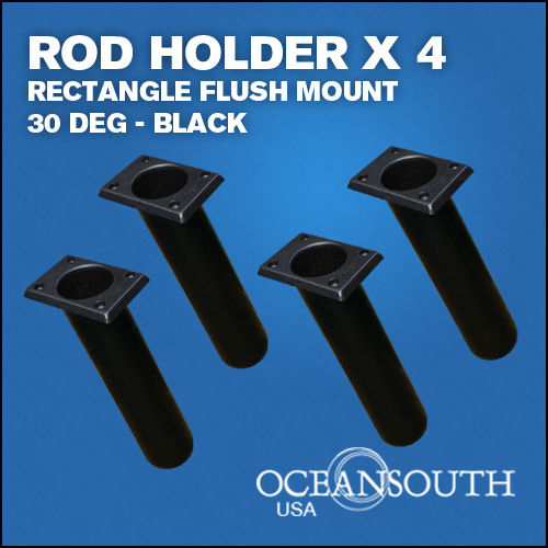 Oceansouth ROD HOLDER x 4 - Rectangle 30 degrees Black