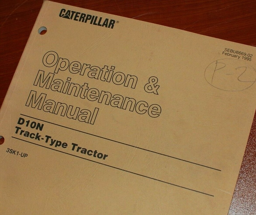 CAT Caterpillar D10N Tractor Dozer Crawler Operation Operator Maintenance Manual