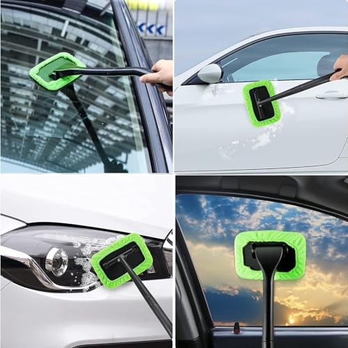 desin Car Windshield Cleaning Tool, Windshield Cleaner with 5 Washable Green