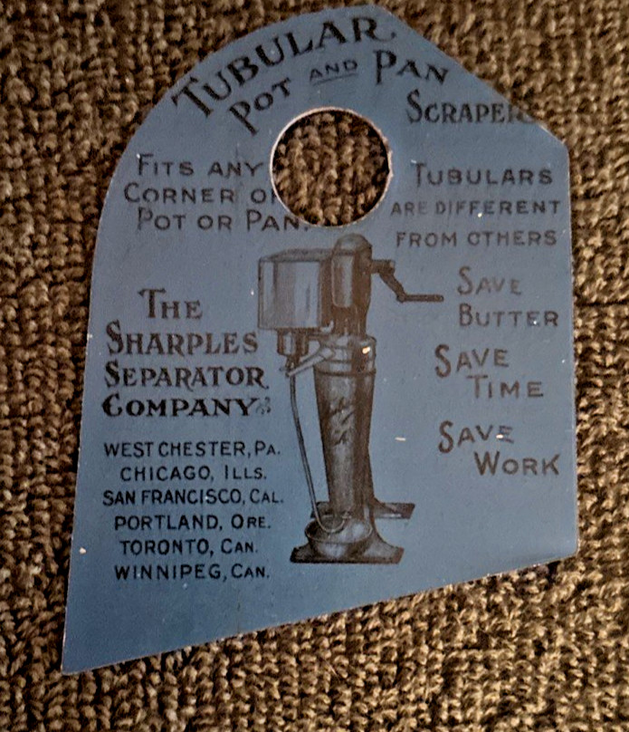 Antique Sharples Tubular Cream Separator Pot & Pan Scraper *West Chester, PA*