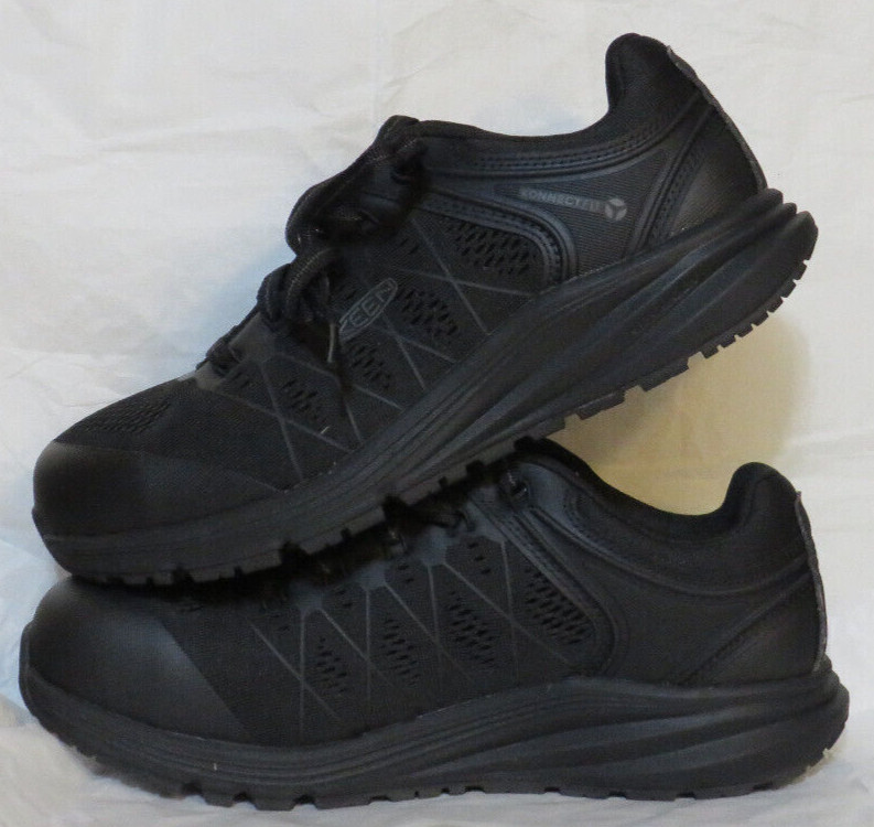 KEEN UTILITY WOMEN VISTA ENERGY CARBON TOE WORK SNEAKER US 9.5 M BLACK RAVEN NIB