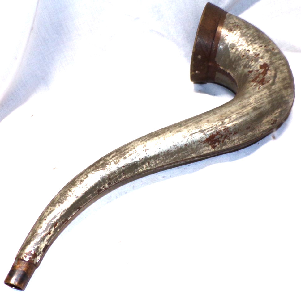 EDISON PHONOGRAPH CYGNET HORN GRAIN PAINTED ELBOW SECTION
