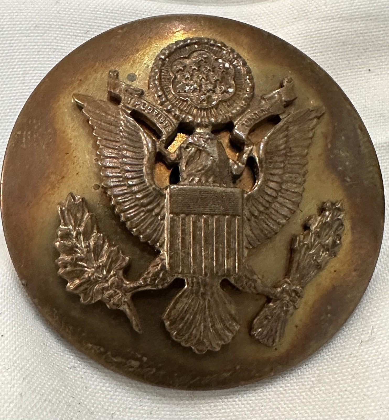 1902 - WWI Rimless Hat Pin. Great Patina Detail & Condition.