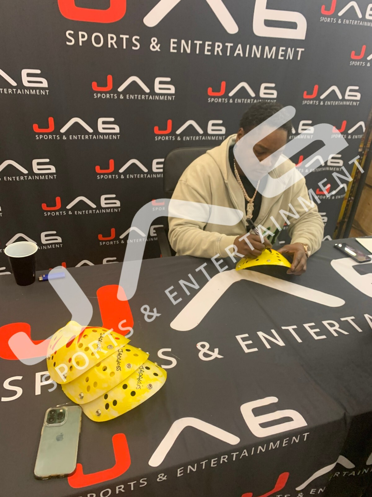 Jadakiss autographed signed Jason mask JSA COA Jason Philips