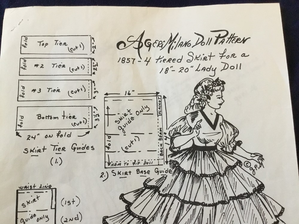 Geri Milano Doll Clothing Pattern 18 to 20